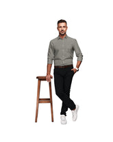 COCO LIGHT BROWN SOLID PLAIN COTTON SHIRT